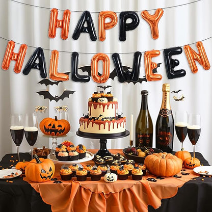 TONIFUL 16 Inch Happy Halloween Balloons Banner - Image 4