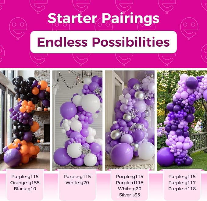 Bezente Purple Balloons Latex Matte Party Balloons 150 Pack 5 inch Small | - Image 4