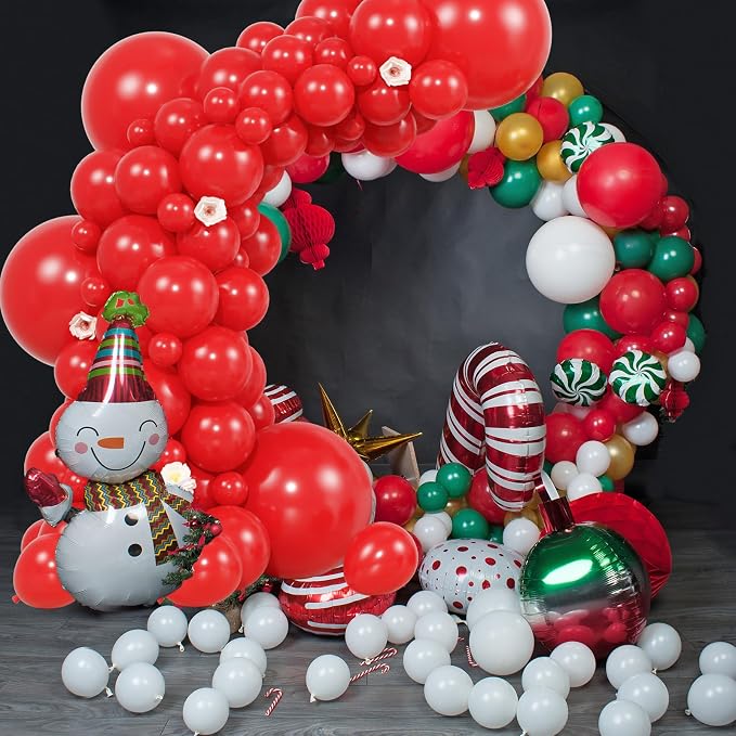 104pcs Red Balloon Garland Arch Kit Different Sizes 18/12/10/5 Inch | Red Latex - Image 6
