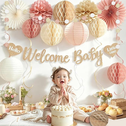 Boho Blush Pink Baby Shower Decorations - Image 2