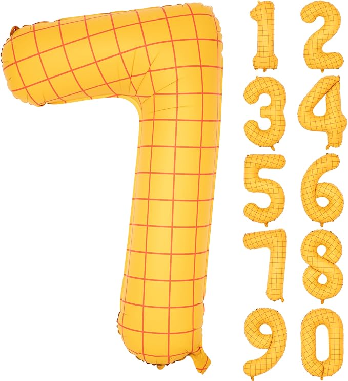 40 In Matte Yellow Number 7 Balloons Helium Foil Mylar Balloon Digital 7 | The by Exquisitehighqualitypartydecorationstomeetyoureveryneed%EF%BC%81