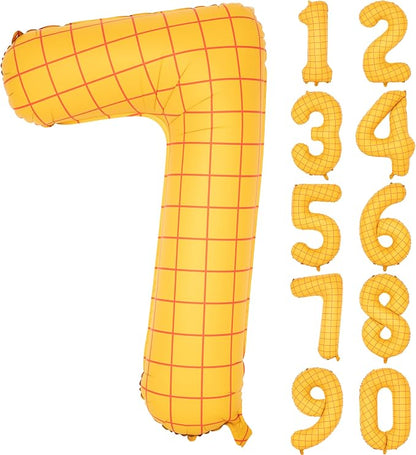 40 In Matte Yellow Number 7 Balloons Helium Foil Mylar Balloon Digital 7 | The by Exquisitehighqualitypartydecorationstomeetyoureveryneed%EF%BC%81