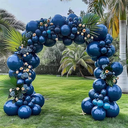 Double Stuffed Dusty Blue Balloon Garland Arch Kit | 18/12/10/5inch Different by Unknown