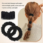 WantGor Hair Ties, Women 10PCS Hair Bands No Damage Elastic Scrunchies Seamless Ponytail Holders Hair Accessories Head Bands for Women's Thick Thin Hair (Black)