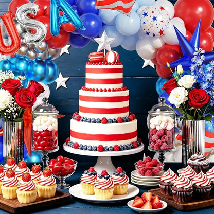 152Pcs 4th of July Balloon Arch Garland Kit Red White and Blue Party Decorations - Image 5