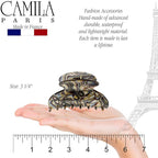 Camila Paris CP3058 French Hair Clip for Women, Onyx, for Thick Long Curly Wavy Hair, Jaw Clip, Strong Hold No Slip Grip, Made in France
