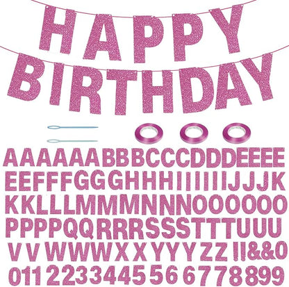 116 Pcs DIY Glitter Customizable Banner Kit Custom Banner Including 111 Letters by ZJWZSLI