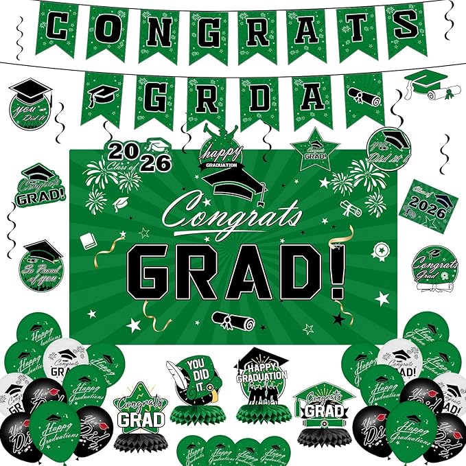 Graduation Decorations 2026 Set by BringWarmandGiftstoFamily
