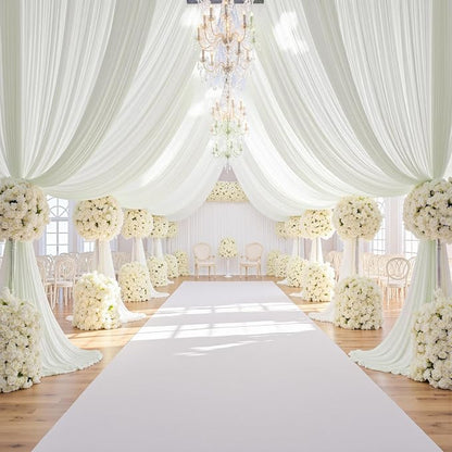 50ft×12ft Ivory Backdrop Curtain - Image 9