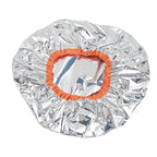 10pcs Aluminum Foil Hair Dye Processing Caps, Silver Hair Conditioning Caps for Deep Treatment, Constant Temperature Heat Retention Caps with Elastic Band, Reusable Hair Coloring C