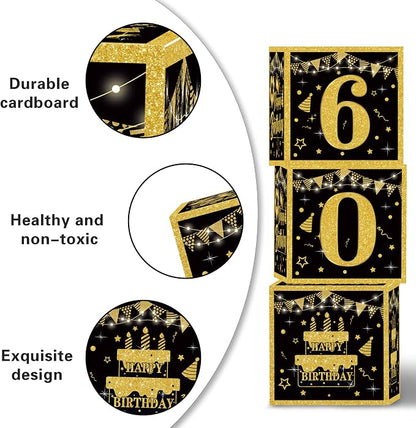 Gold 60th birthday decorations for men - Image 4