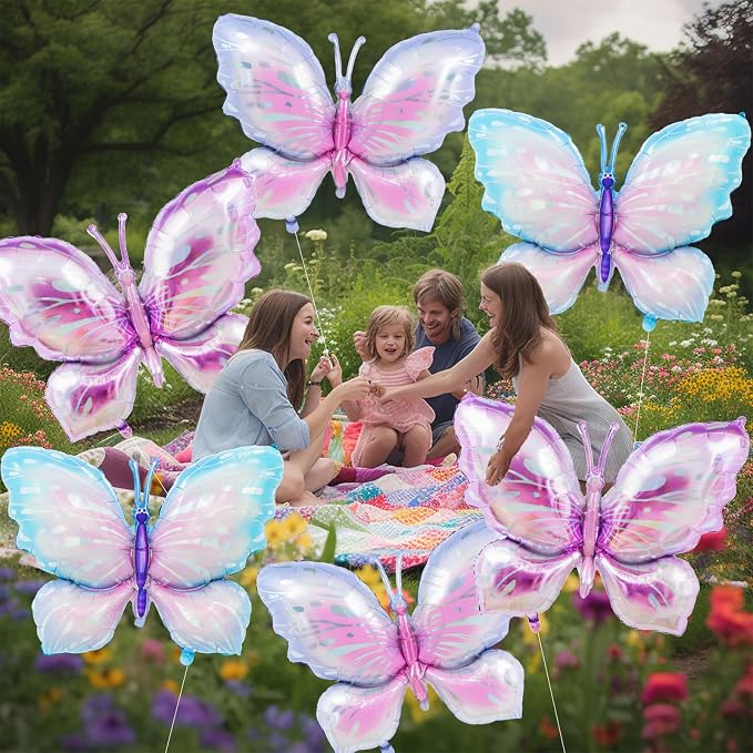6 Pieces 39 Inches Butterfly Balloons - Image 5