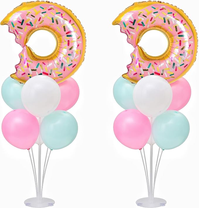 Donut Balloon Table Centerpiece Stand Kit 2 Sets by ZyloonDecoration