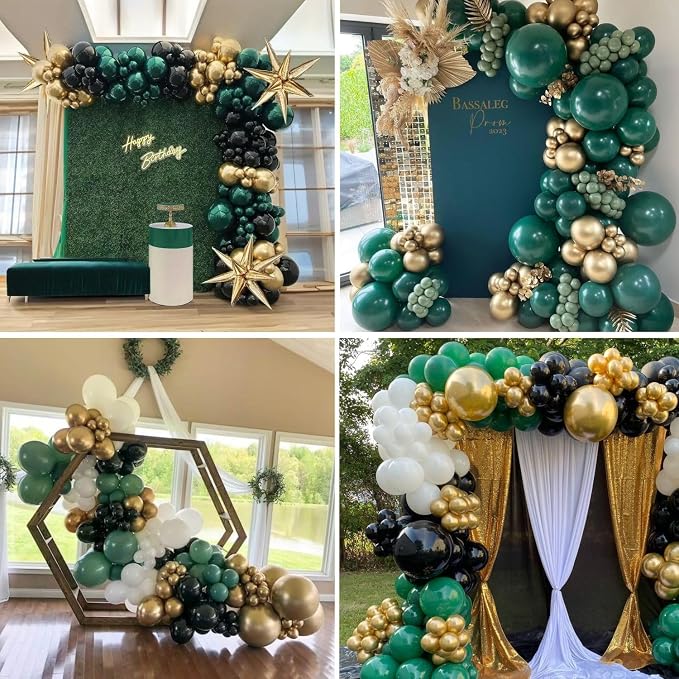 Green Black Balloon Arch Kit, Balloon Garland - Image 4