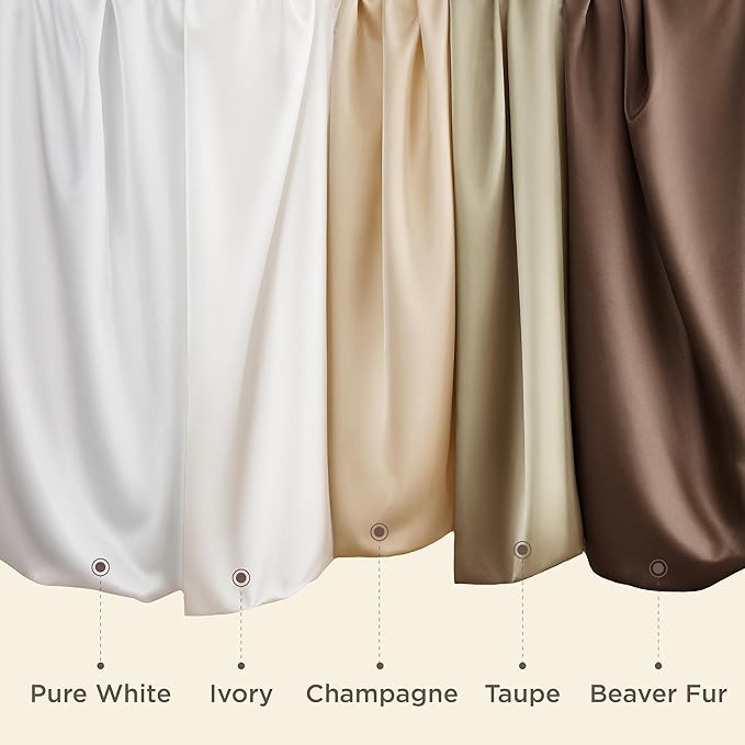 Bedsure Satin Pillowcase for Hair and Skin Queen - Ivory Silky Pillowcase 2 Pack with Envelope Closure, Similar to Silk Pillow Cases, Gifts for Women Men, 20x30 Inches, 2pcs