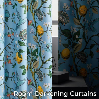 Topfinel 54 Inches Long Short Blue Blackout Curtains - Image 4