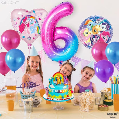 KatchOn Foil Rainbow Number 6 Balloon - Image 7