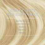GOO GOO Clip in Hair Extensions Real Human Hair, Remy Human Hair Extensions Clip ins for Women, Natural Human Hair, 14inch 150g 9Pcs, 18D/22F Dirty Blonde Highlights