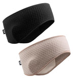 SUNMECI Lightweight Soft Fleece Headband - Breathable Ear Muffs for Men Women in Winter Running Cycling Ski Comfortable Warm for Clod Weather Sports