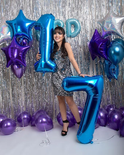 Navy Blue 7 Balloon - Image 3