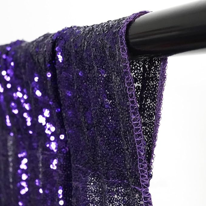 Poise3EHome Purple Sequin Backdrop, 10Ft x 10Ft Glitter Photography Background - Image 8