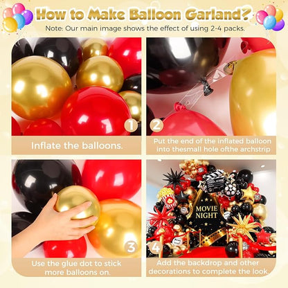 Movie Night Balloon Garland Arch Kit 168Pcs - Image 3