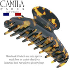 Camila Paris CP3030 French Hair Clip for Women Thick Hair for Long Curly Wavy Hair, Handmade Tokyo, Girls Hair Claw Clips, Durable Styling Big Claw Clip for Thick Hair, Strong Hold Grip Made in France