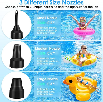 Electric Air Pump for Inflatable, Portable Air Mattress Pump, Quick Fill - Image 2