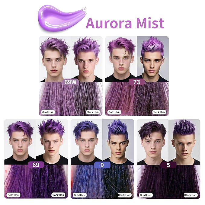 Temporary Hair Color Wax for Men - SUPIYA Washable Hair Wax Color, All-Day Hold Disposable Hair Wax for Party, Cosplay & Daily (Color #69W)