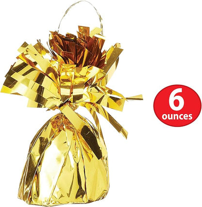 Beistle Metallic Wrapped Balloon Weight – 6 Pack, Party Decoration Accessories - Image 2
