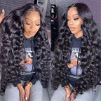 250% Density HD Lace Front Wigs Human Hair Loose Wave 100% Real Human Hair 15A Full 13x4 Large Lace Space Loose Deep Wave Wig Pre Plucked, No Synthetic Blend No Tangle No Shedding Triple Lifespan 3X