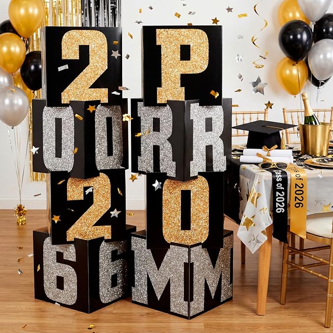 Queekay 8 Pcs Prom Column Standup Photo Booth Decorations 2026 Prom Backdrop - Image 9