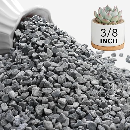 NUPICK 12 lbs Pebbles for Indoor Plants, 3/8 Inch Pea Gravel for Fish Tank by CreateAmazingChoice