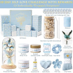 Christmas Gifts for Women & Teenage Girls, 10 Day Self Love Challenge to Unlock 10 Wrapped Spa Gift Baskets, Tween Teen Girl Trendy Stuff Bath Shower Sets Self Care Birthday Gifts Stocking Stuffers