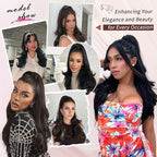 Ponytail Extension, 26 Inch Drawstring Ponytail Extension for Women Long Black Wavy Layered Pony Tails Hair Extensions Synthetic Clip in Ponytail Hairpiece for Women