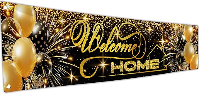 Welcome Home Banner 6 x 1.3ft by Bravita