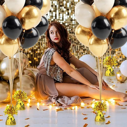 16 PCS Metallic Wrapped Balloon Weights Gold Heavy Balloon Weight - Image 7