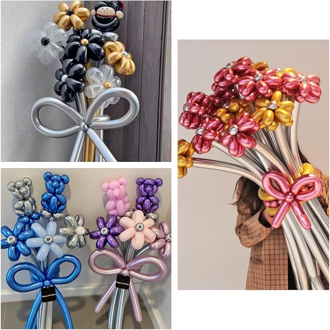100Pcs 260 Balloons Metallic Long Balloons - Image 6