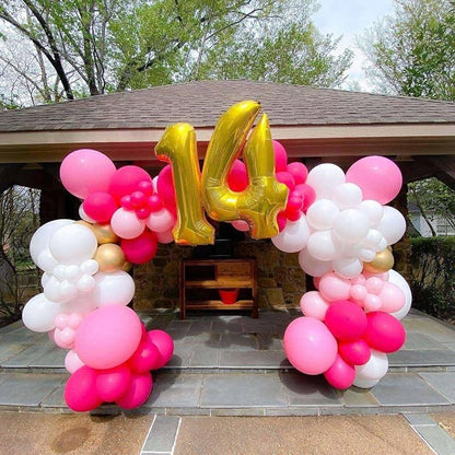 Gold 15 Number Balloons, 40 Inch Giant Number 15 Balloons Foil Mylar Helium - Image 6