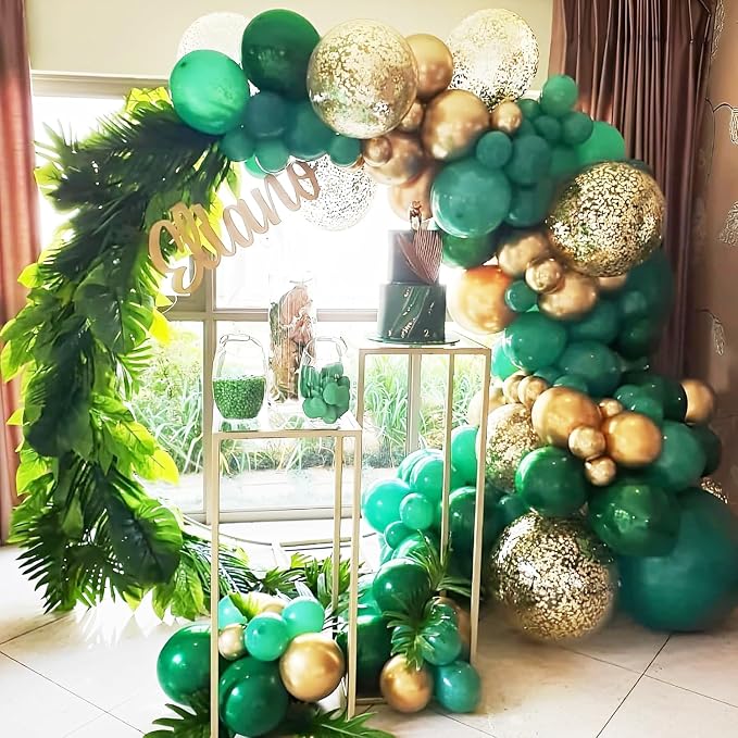 Voircoloria 90pcs Dark Green Balloons Garland Arch Kit, 18 12 10 5 Inch | - Image 5