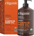 Cliganic Organic Pumpkin Seed Oil, 100% Pure - For Face & Hair | Natural Cold Pressed Unrefined