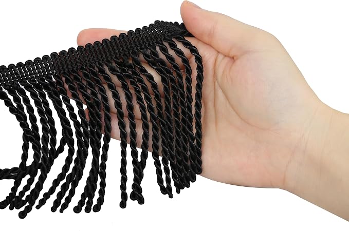5 Yard Curtain Bullion Fringe Trim-Rayon Tassel Embellishments | 4 Inch Wide - Image 2