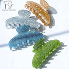 Personalized Colorful Name Hair Claw Clips for Women,Custom Hair Clips with Diamond,Cute Hair Accessories 4",Handmade Rhinestones Hair Clamp Gifts for Mom,Bride,Wife,Bridesmaid（Rose Red Glitter）