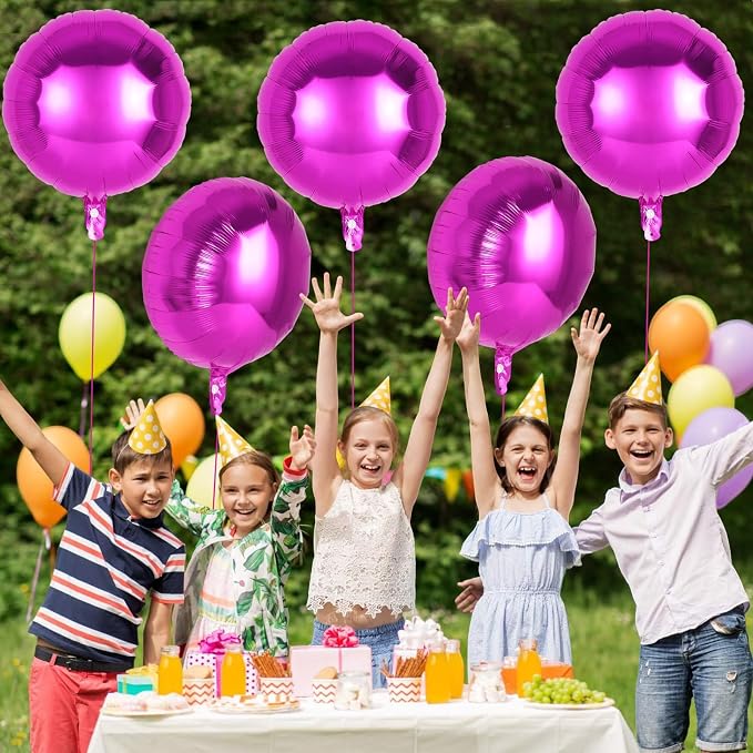 20 Pcs Round Shaped Balloons, 18 Inch Round Foil Balloon, Giant Round Mylar - Image 6