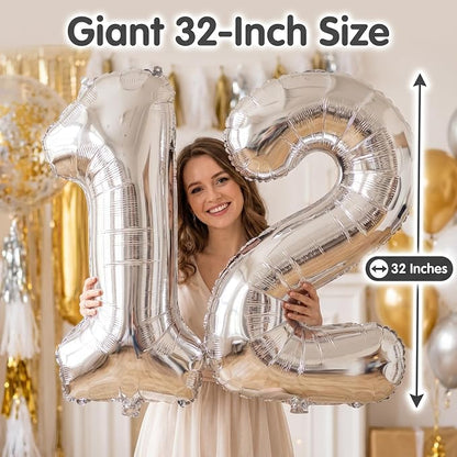 YPSelected 32 Inch Large Foil Helium Number Balloon Birthday Wedding Party 0-9 - Image 3