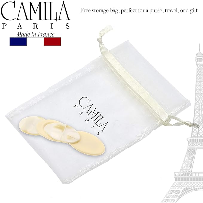 Camila Paris CP2337 French Hair Barrette Clip for Girls Handmade Cream Pearl, Metal Automatic Clasp Strong Hold Grip Hair Clips for Women, No Slip Durable Styling Girls Hair Accessories Made in France
