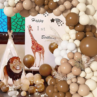 142Pcs Brown Balloons Garland Arch Kit Different Size | Nude Coffee Brown Boho - Image 5