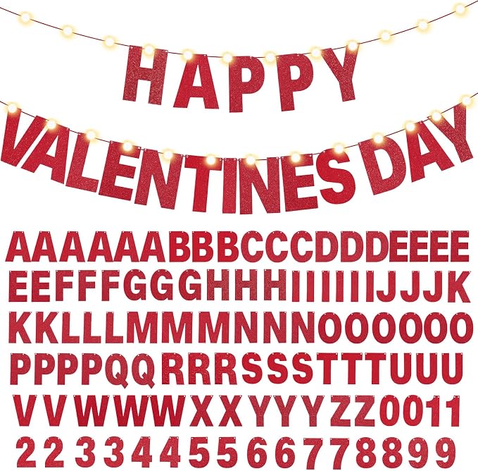 TaoBary 112 Pcs DIY Letter Kit Glitter Customizable Banner Letters Include 107 - Image 8