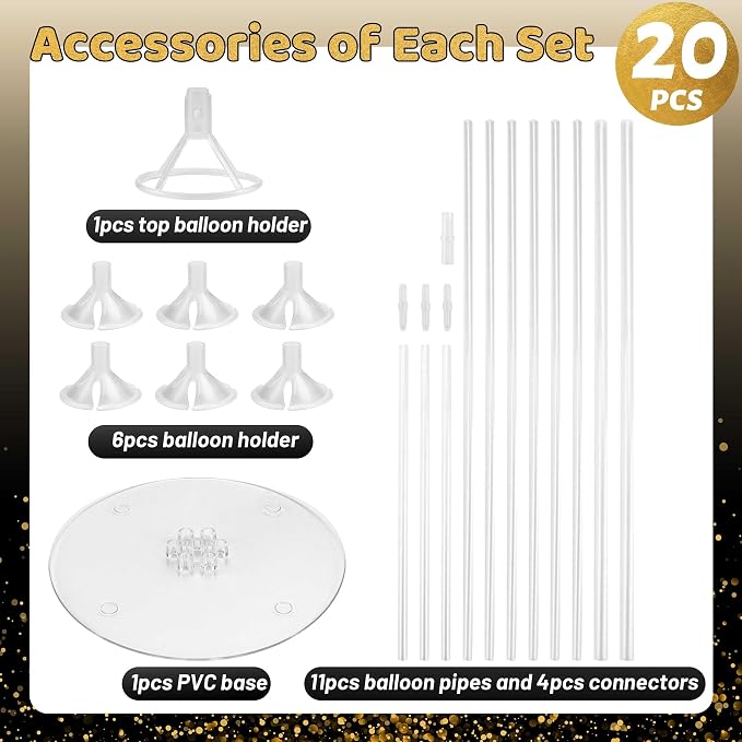 20 Sets Balloon Stand Kit, Balloon Sticks - Image 3