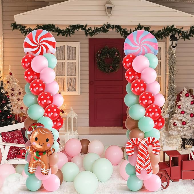 2 Sets Christmas Gingerbread Balloon Stand - Image 8
